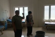 Gedung Baru Rumah Sakit CND Meulaboh Bocor, Ruang Pasien Dihiasi Sejumlah Ember