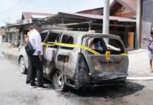 Langsir BBM Gunakan Jerigen, Satu Minibus Terbakar Di Nagan Raya