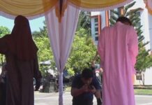 Enam Terpidana Dicambuk Di Aceh Utara
