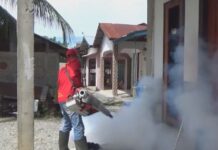 72 Warga Dbd, Dinkes Aceh Barat Lakukan Fogging Ke Rumah Warga
