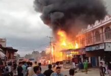 10 Unit Ruko Terbakar Di Keude Blang Ara Aceh Utara