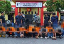 Polres Aceh Utara Sikat 14 Orang Pemain Judi Online