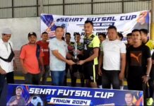 M Nur Tutup Turnamen Futsal Di Blang Mangat, Gampong Tunong Raih Juara Pertama