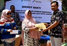 PT PHE Dan PT PAG Serahkan Bantuan Untuk Korban Kebakaran Di Cot Trieng Lhokseumawe