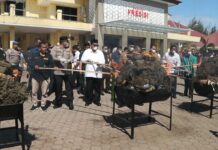 226 Kilogram Sabu Dan 1,2 Ton Ganja Dimusnahkan Polda Aceh Dihadapan Para Tersangka
