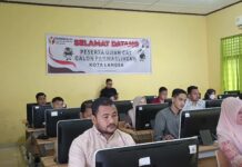 Panwaslih kota langsa gelar ujian CAT